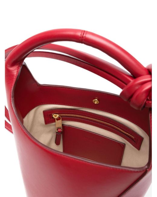 Jacquemus Tourni Leren Bucket-tas in het Red