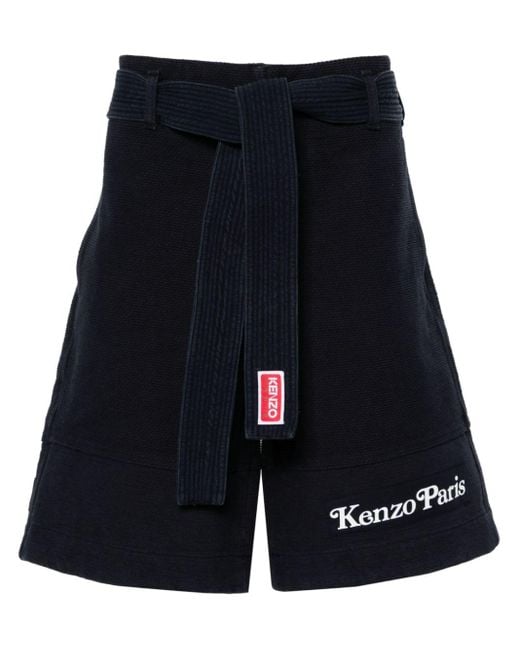 KENZO Shorts mit Logo-Patch in Blue für Herren