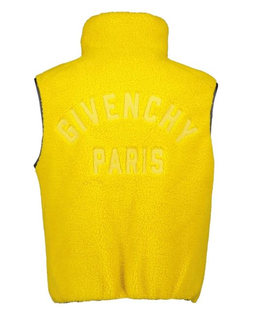 Givenchy Yellow Fleece Zip-Up Gilet for men