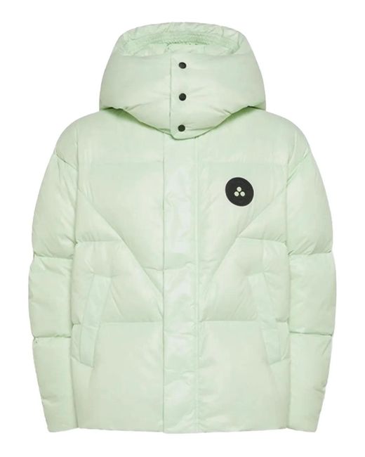 Peuterey Green Logo-Patch Padded Jacket for men