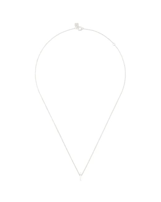 Le Gramme White Collier À Pendentif À Design D'Initiale for men