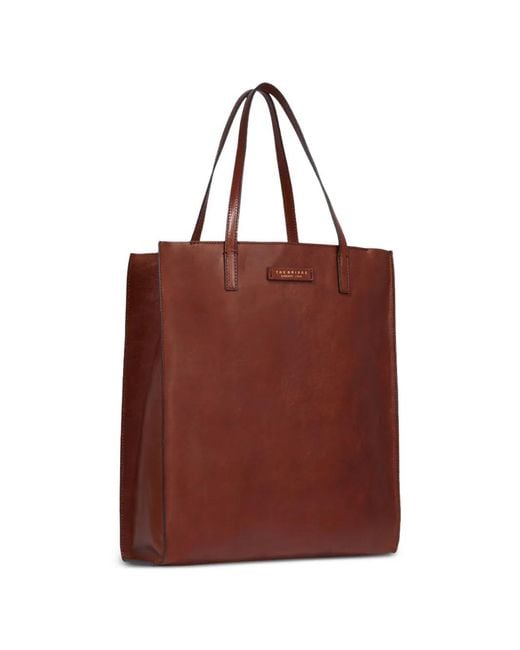 The Bridge Red Leather Tote Bag