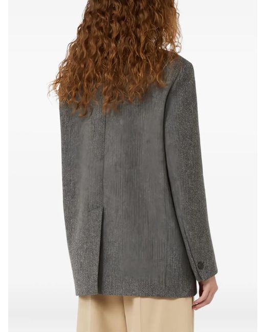Weekend by Maxmara Blazer Met Visgraatpatroon in het Gray