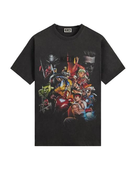 Kith Black X Marvel Vs. Capcom Ultimate T-Shirt for men