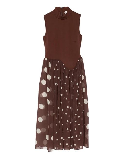 Stine Goya ポルカドット ハイネックドレス Brown