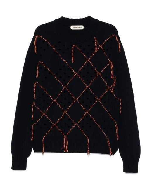 NAMACHEKO Pullover Mit Intarsienmuster in Black für Herren