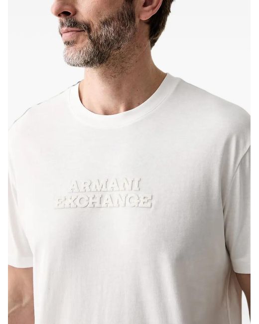 ARMANI EXCHANGE White Cotton T-Shirt for men