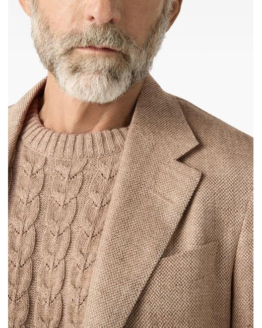 Zegna Natural Patch-Pocket Blazer for men