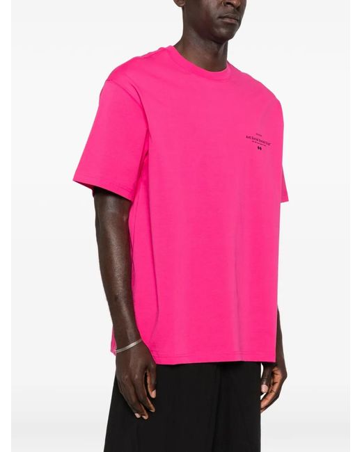ANTI SOCIAL SOCIAL CLUB Pink X Songzio Logo-Print Short-Sleeve T-Shirt for men