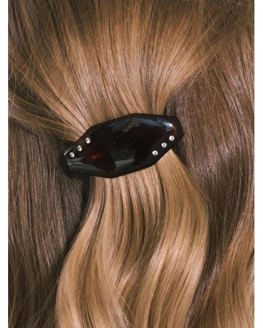 Jennifer Behr Brown Eugenie Crystal-Embellished Barrette