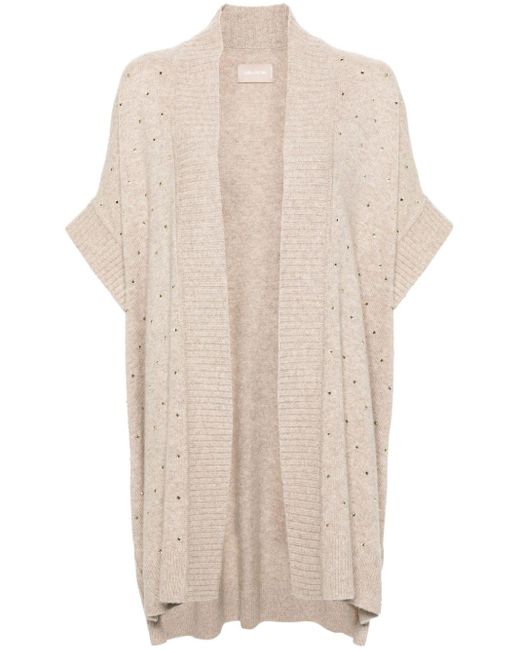 Zadig & Voltaire Natural Indiany Rhinestoned Cashmere Cardi-coat