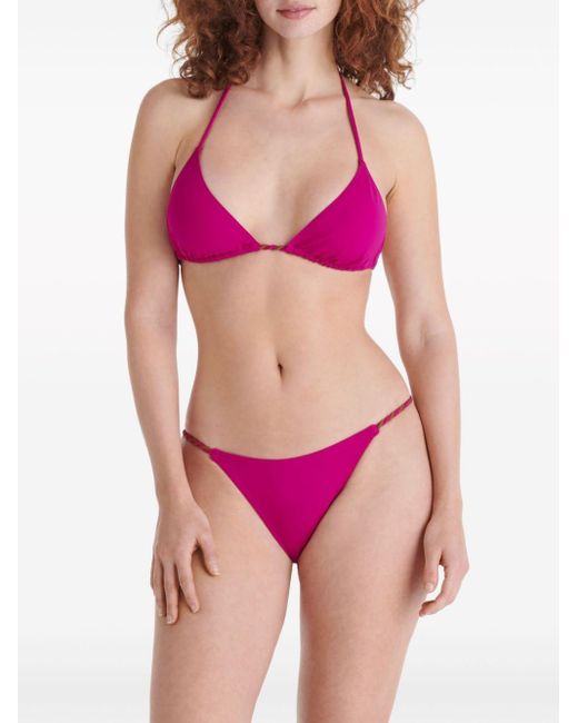Slip bikini Salto con design a incrocio di Eres in Pink