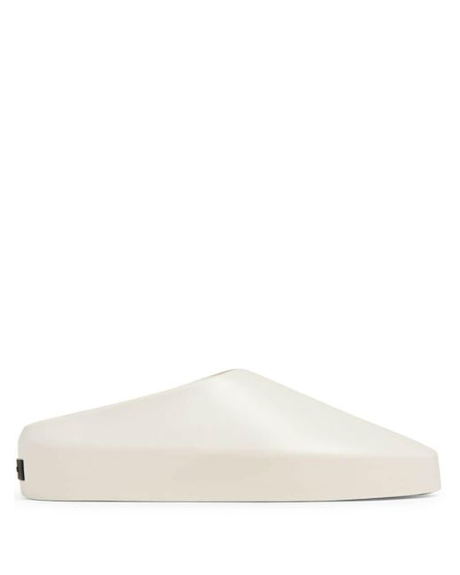 Fear Of God White Smooth Finish Flat Mules