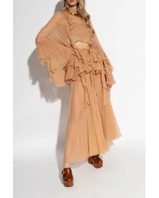 Chloé Brown Jeannette Wedge Clog