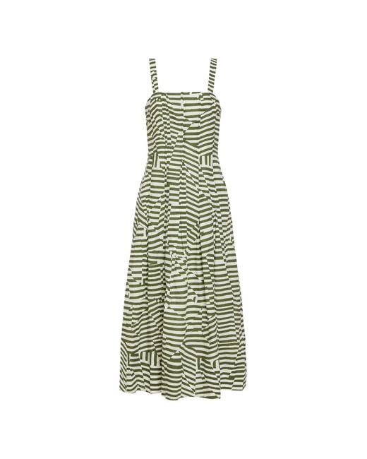 Marie Oliver Green Dixon Striped Dress
