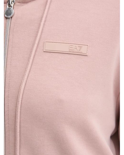 EA7 ラインストーントリム トラックスーツ Pink