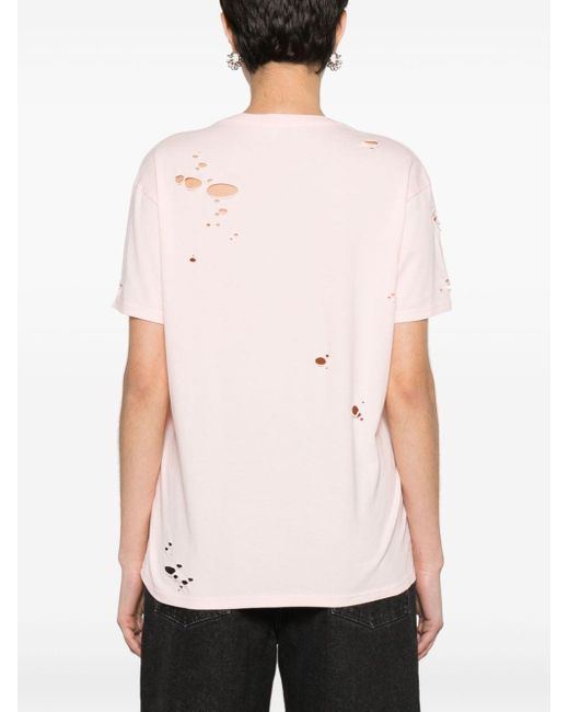 R13 T-shirt Met Tekst in het Pink