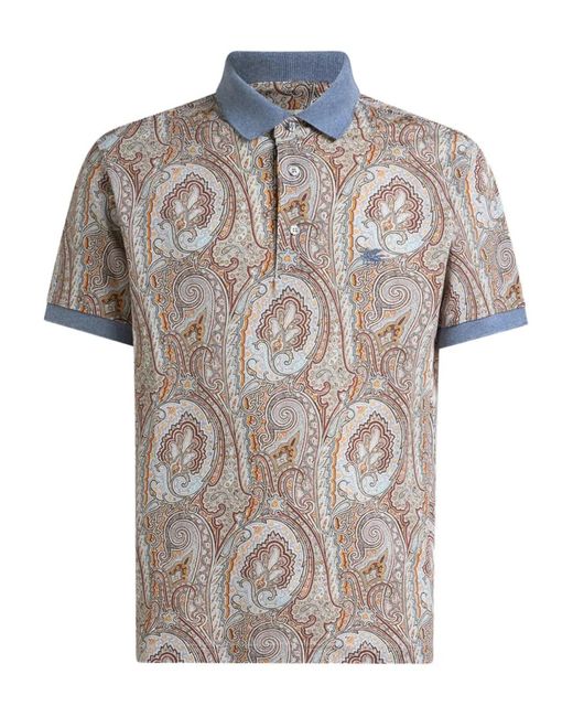Polo piqué Etro pour homme en coloris Multicolor