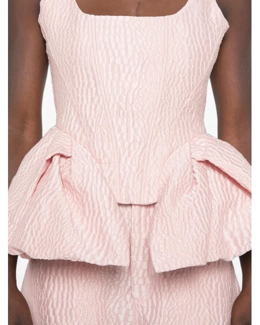 Marques'Almeida Pink Peplum-Hem Top