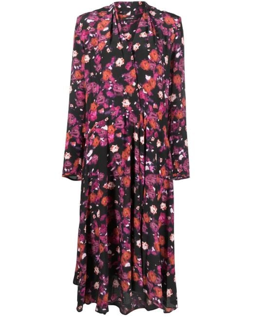 Isabel Marant Red Floral-Print Dress