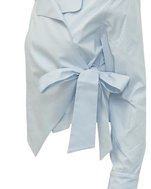 BALOSSA Blue Chemise Nora À Design Cache-Cœur