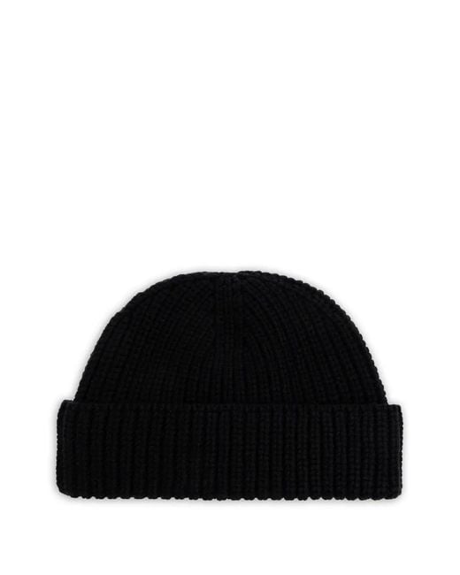 KENZO Black Logo Patch Beanie