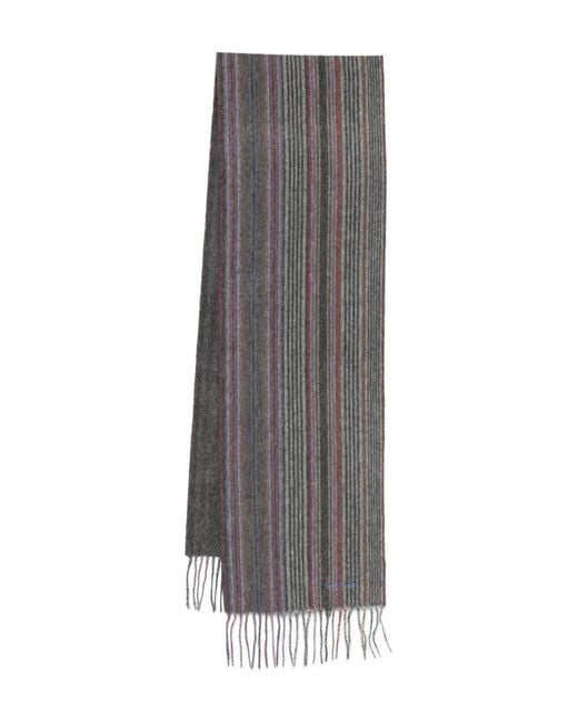 Paul Smith Gray Striped Scarf for men