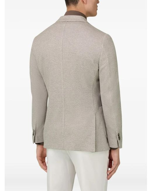 Boggi White Blazer Texturé À Poches Plaquées for men