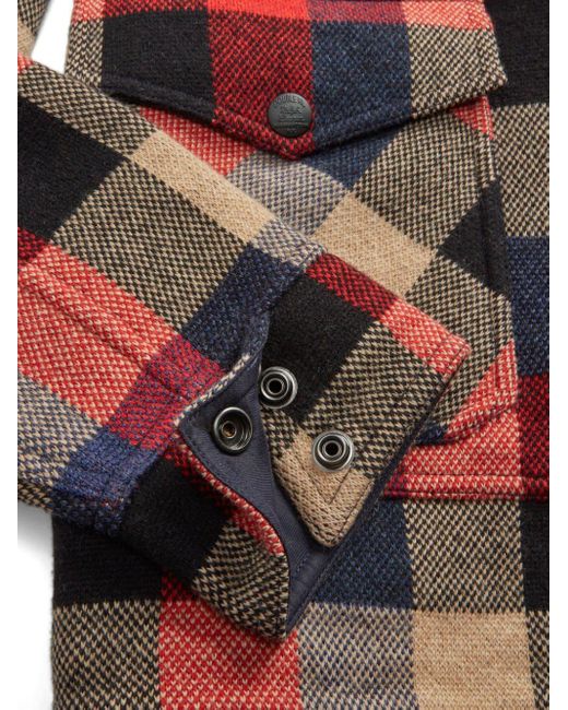 RRL Red Checked Shirt Jacket for men