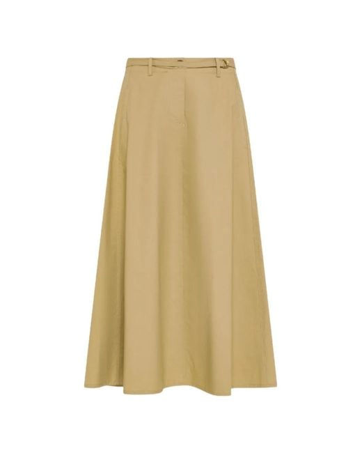 Seventy Natural Belted Midi Skirt