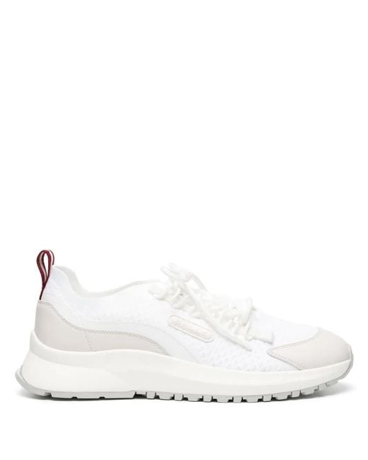 Bally White Outline Sneakers for men