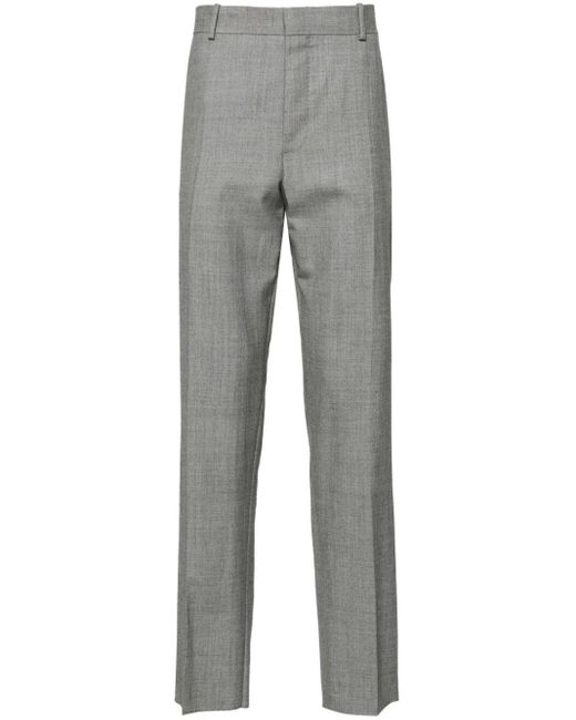 Alexander McQueen Gray Wool Tailored Trousers for men