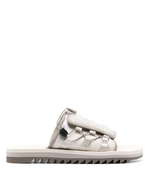 Suicoke White Dao-2 Drawstring-Strap Sandals for men