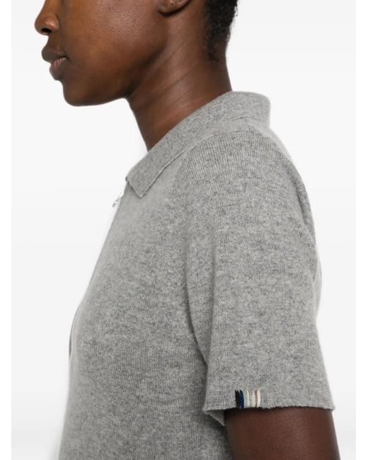 Extreme Cashmere Gray Georgia Zip-Fastening Midi Dress