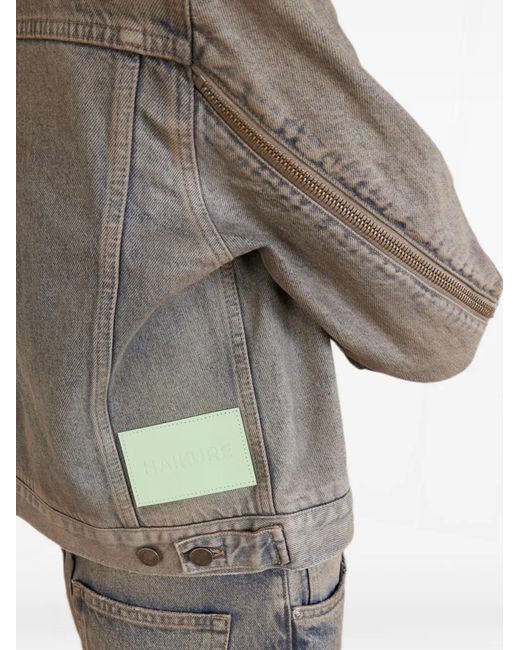 Haikure Gray Zip-Detail Jacket