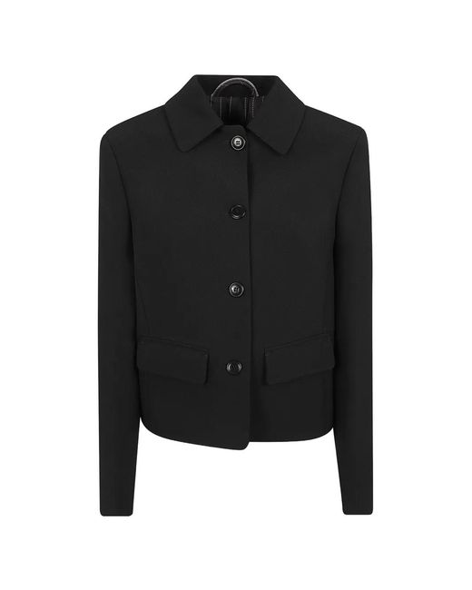Ermanno Scervino Black Button-Up Flap-Pocket Jacket