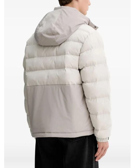 Karl Lagerfeld Natural Utility Hooded Patch-Pocket Jacket for men