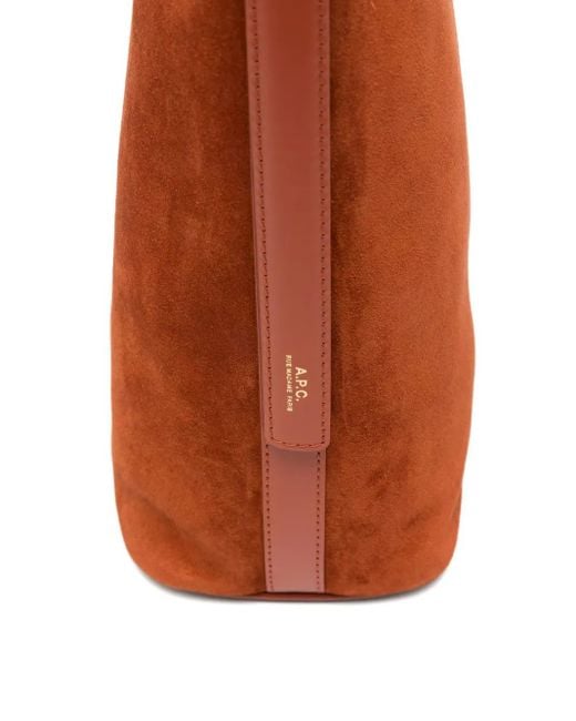 A.P.C. Brown Zip-Fastening Tote Bag