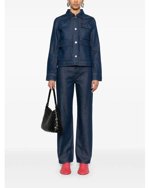 Theory Blue Casual Ls Jkt.Relaxe