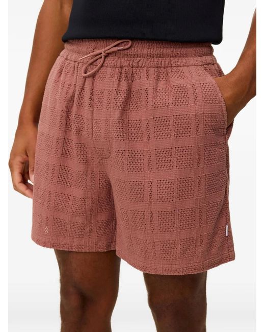 Les Deux Red Charlie Drawstring Shorts for men
