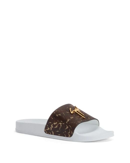 Giuseppe Zanotti Brown Brett Slides for men