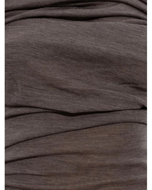 Entire studios Gray Cowl-neck draped dress