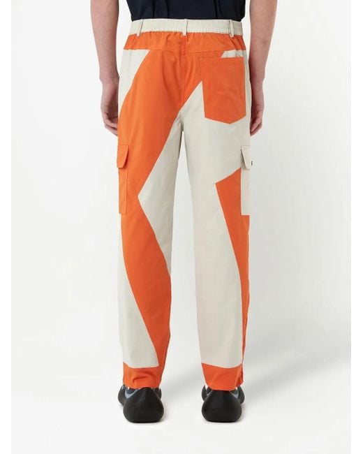 J.W. Anderson Orange Pantalon Droit À Design Colour Block for men