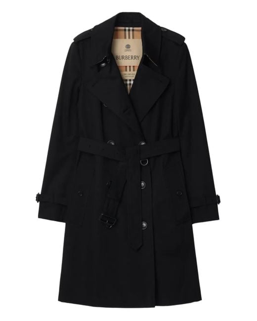 Burberry Black Chelsea Heritage Belted Trench Coat