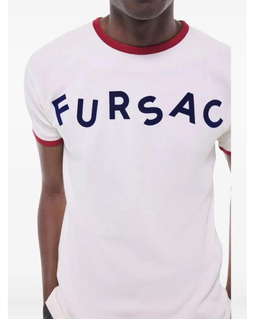 Fursac White Logo-Print T-Shirt for men