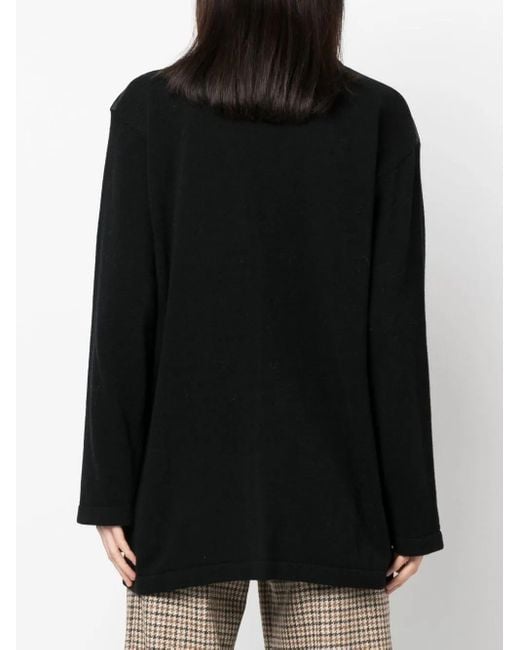 Aspesi Black Hybrid Button-Up Cardigan
