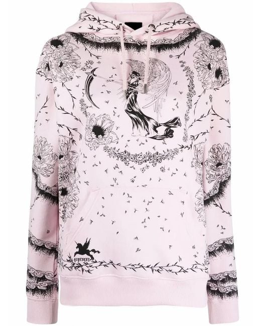 Givenchy Pink Graphic-print Long-sleeve Hoodie