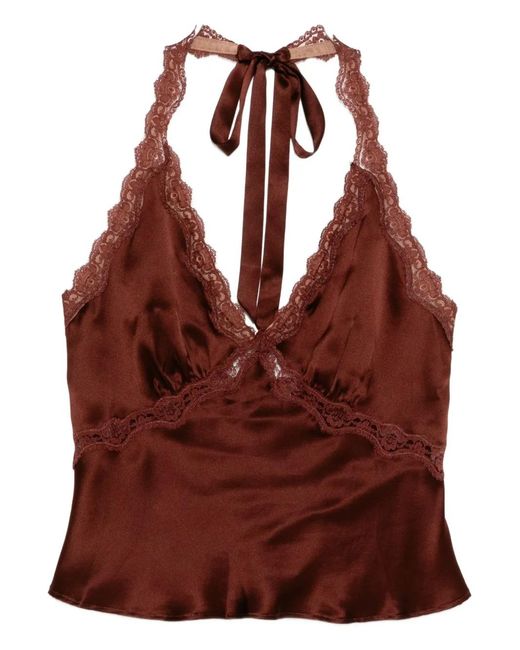 Reformation Red Monica Top