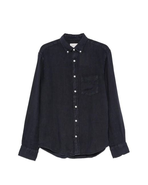 Gant Blue Button-Down Chest-Pocket Shirt for men