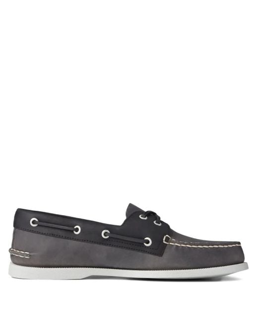 Sperry Top-Sider Gray A/O 2 Eye Leather Boat Shoes for men